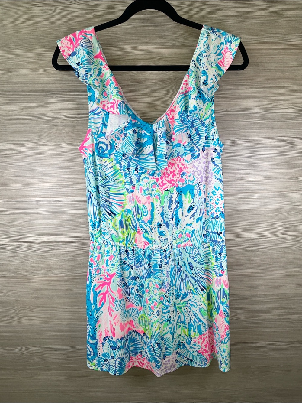Lilly Pulitzer NEW Alessa Romper/Dress Pink Blue Lime Green Size Small